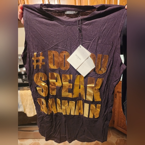 Balmain shirt gold on black - Picture 1 of 2